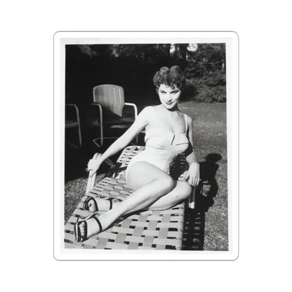Debra Paget #611 - 8x10 B&W Full Body Pin-Up Promo Photo circa 50's (Vintage Female Icon) STICKER Vinyl Kiss-Cut Decal 4 Inch White - The Sticker Space
