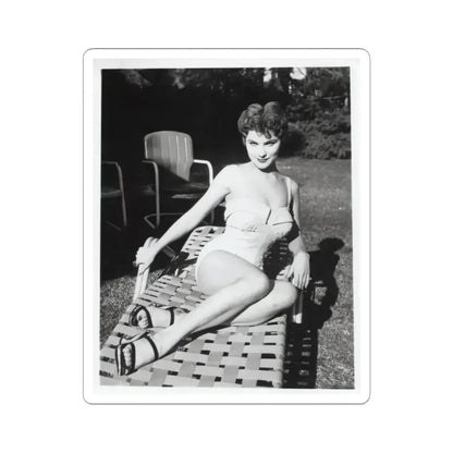 Debra Paget #611 - 8x10 B&W Full Body Pin-Up Promo Photo circa 50's (Vintage Female Icon) STICKER Vinyl Kiss-Cut Decal 6 Inch White - The Sticker Space