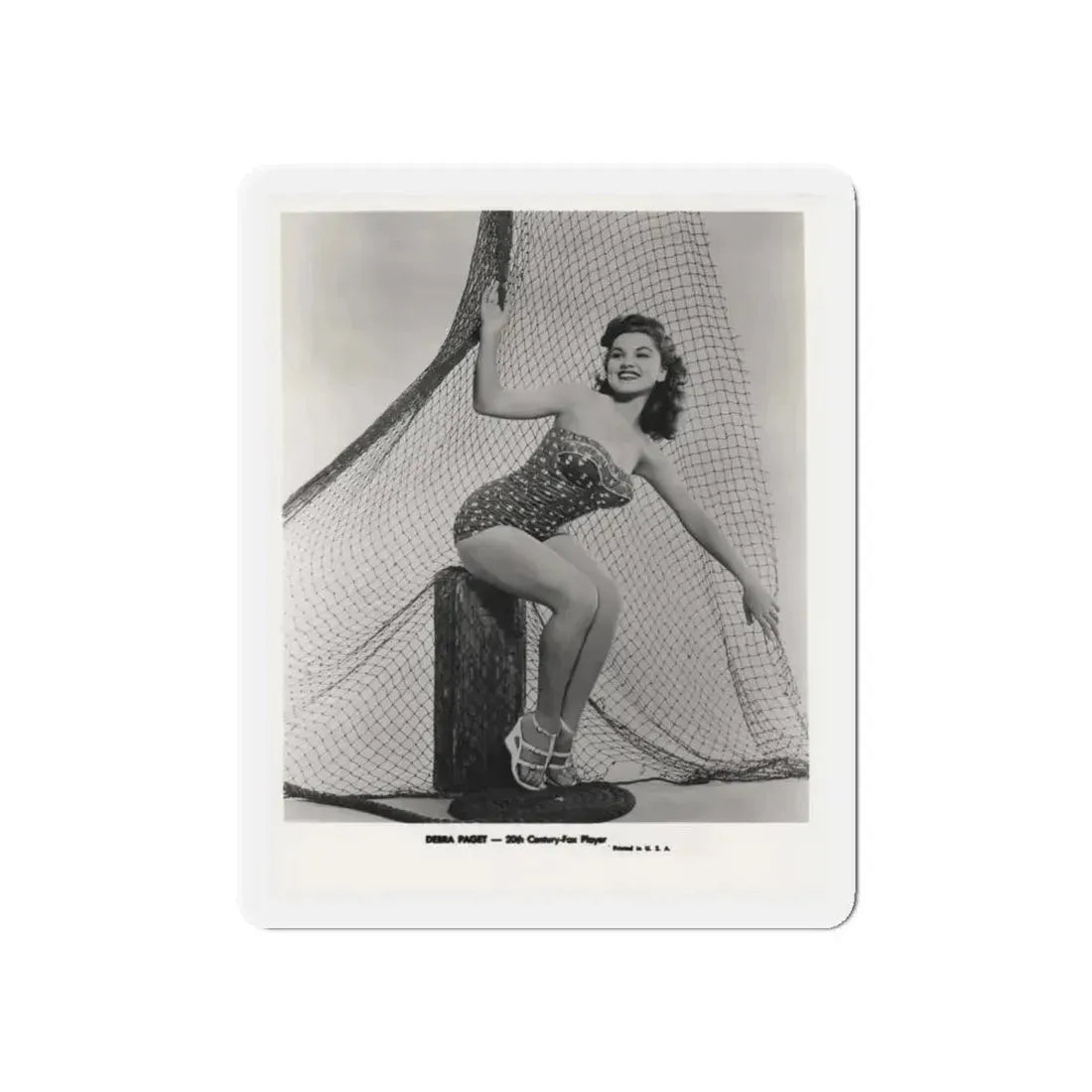 Debra Paget #612 - 8x10 B&W Full Body Pin-Up Promo Photo circa 50's (Vintage Female Icon) Refrigerator Magnet 6 Inch Die-Cut - The Sticker Space