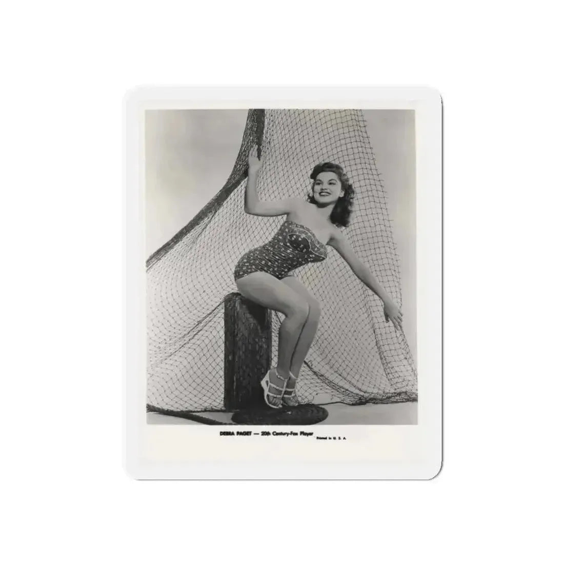 Debra Paget #612 - 8x10 B&W Full Body Pin-Up Promo Photo circa 50's (Vintage Female Icon) Refrigerator Magnet - The Sticker Space