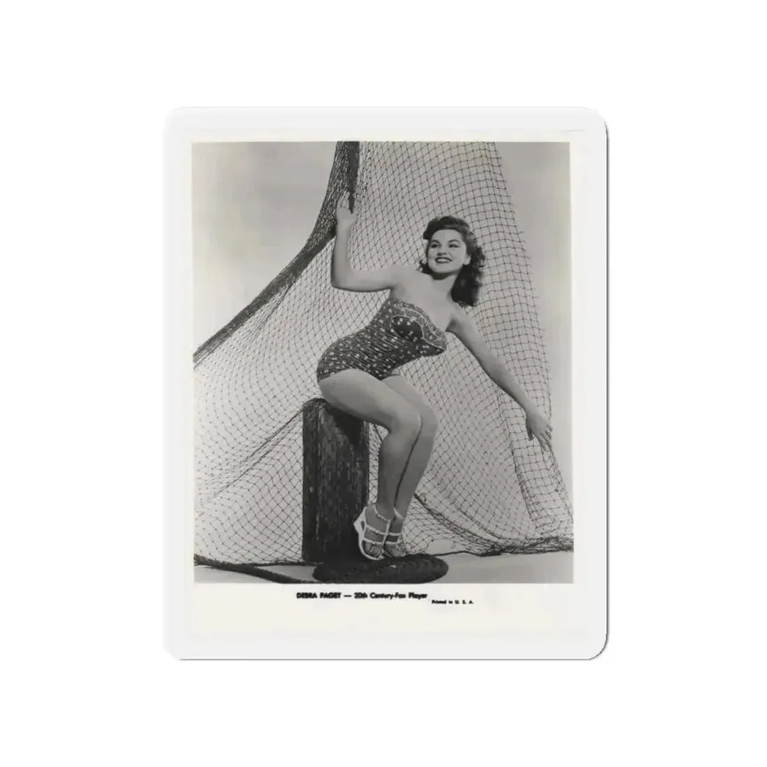 Debra Paget #612 - 8x10 B&W Full Body Pin-Up Promo Photo circa 50's (Vintage Female Icon) Refrigerator Magnet - The Sticker Space