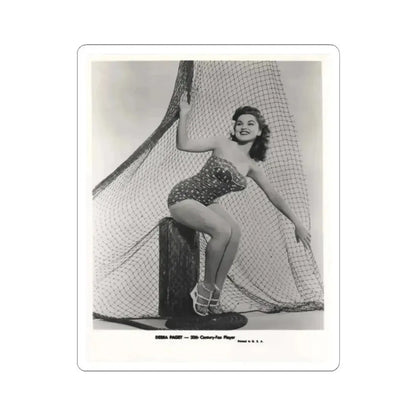 Debra Paget #612 - 8x10 B&W Full Body Pin-Up Promo Photo circa 50's (Vintage Female Icon) STICKER Vinyl Kiss-Cut Decal 2 Inch White - The Sticker Space