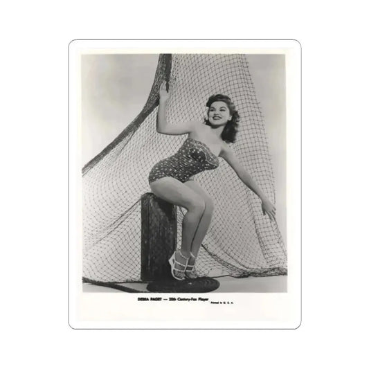 Debra Paget #612 - 8x10 B&W Full Body Pin-Up Promo Photo circa 50's (Vintage Female Icon) STICKER Vinyl Kiss-Cut Decal 2 Inch White - The Sticker Space