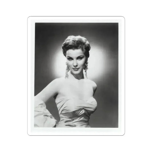 Debra Paget #614 - 8x10 B&W Upper Body Glamour Promo Photo circa 50's (Vintage Female Icon) STICKER Vinyl Kiss-Cut Decal 2 Inch White - The Sticker Space