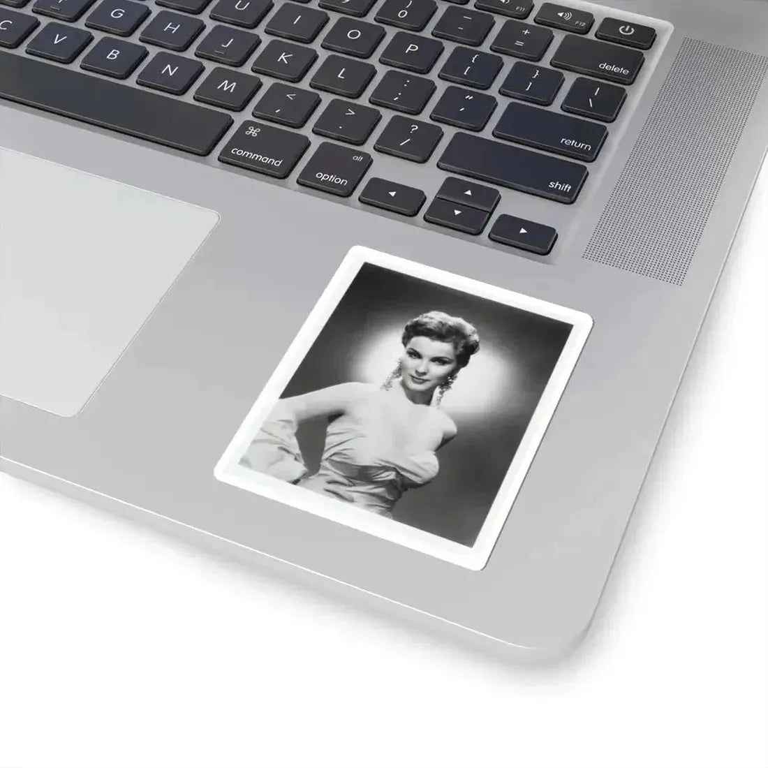 Debra Paget #614 - 8x10 B&W Upper Body Glamour Promo Photo circa 50's (Vintage Female Icon) STICKER Vinyl Kiss-Cut Decal - The Sticker Space