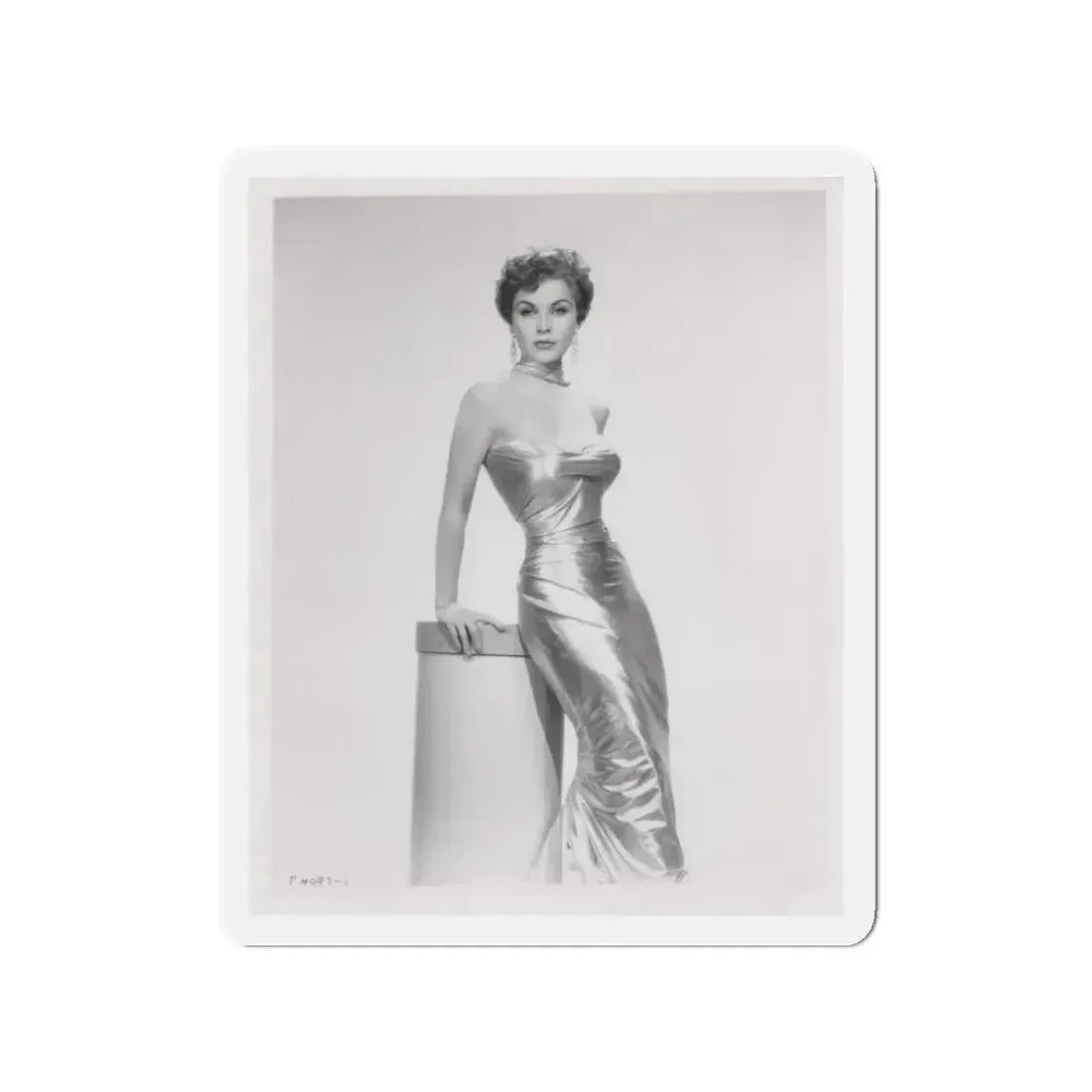 Debra Paget #615 - 8x10 B&W Full Body Mostly Glamour Promo Photo circa 50's (Vintage Female Icon) Refrigerator Magnet 3 Inch Die-Cut - The Sticker Space