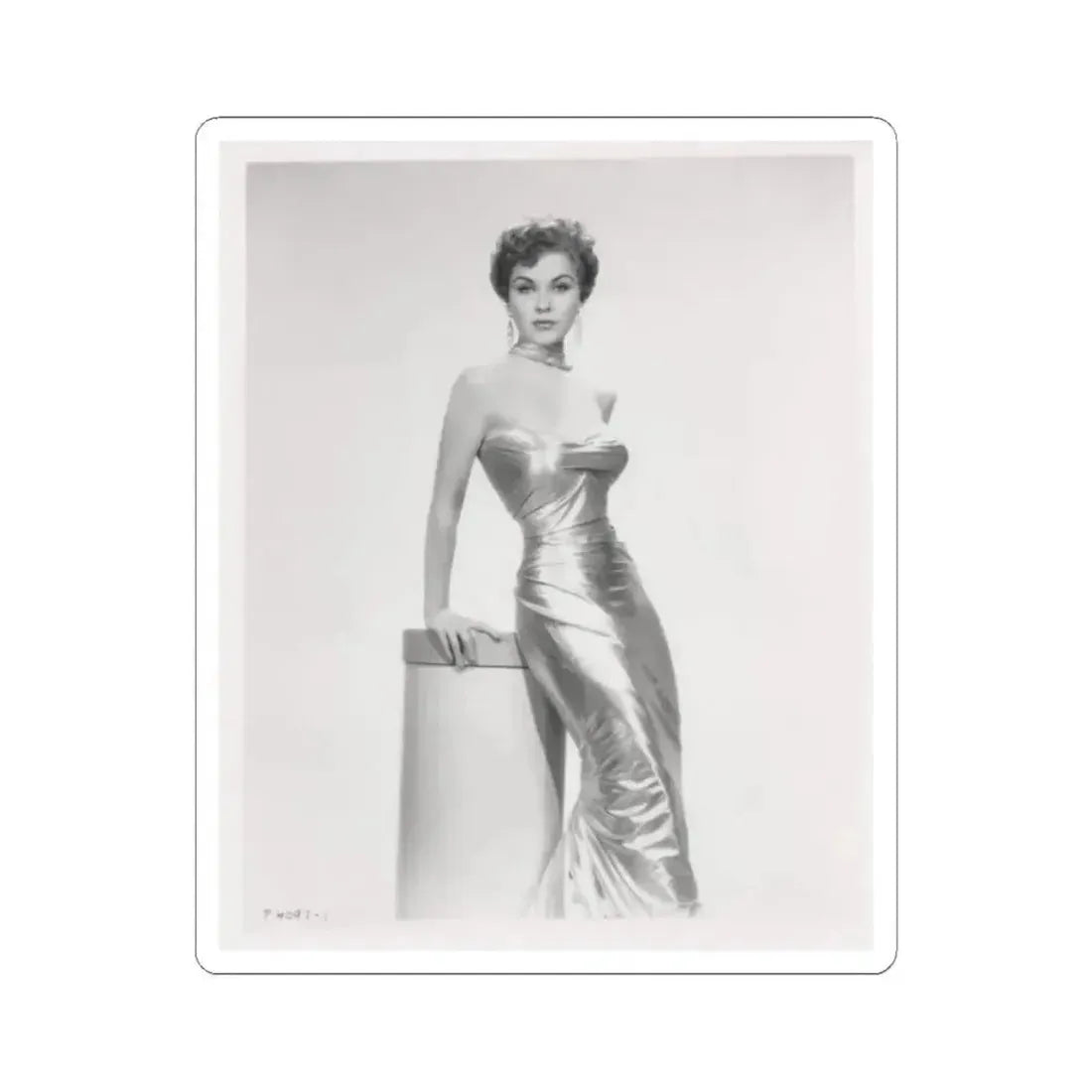 Debra Paget #615 - 8x10 B&W Full Body Mostly Glamour Promo Photo circa 50's (Vintage Female Icon) STICKER Vinyl Kiss-Cut Decal 2 Inch White - The Sticker Space