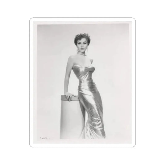 Debra Paget #615 - 8x10 B&W Full Body Mostly Glamour Promo Photo circa 50's (Vintage Female Icon) STICKER Vinyl Kiss-Cut Decal 2 Inch White - The Sticker Space
