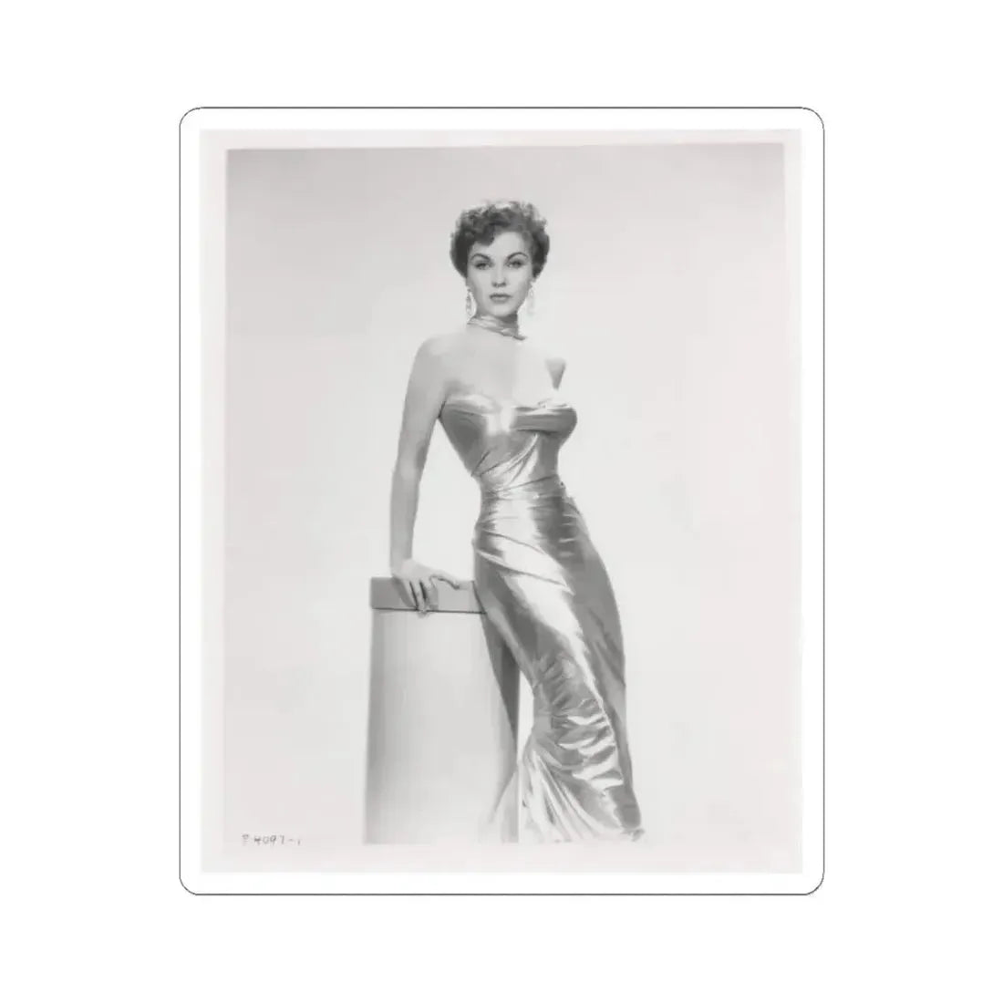 Debra Paget #615 - 8x10 B&W Full Body Mostly Glamour Promo Photo circa 50's (Vintage Female Icon) STICKER Vinyl Kiss-Cut Decal 6 Inch White - The Sticker Space