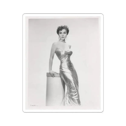 Debra Paget #615 - 8x10 B&W Full Body Mostly Glamour Promo Photo circa 50's (Vintage Female Icon) STICKER Vinyl Kiss-Cut Decal 6 Inch White - The Sticker Space