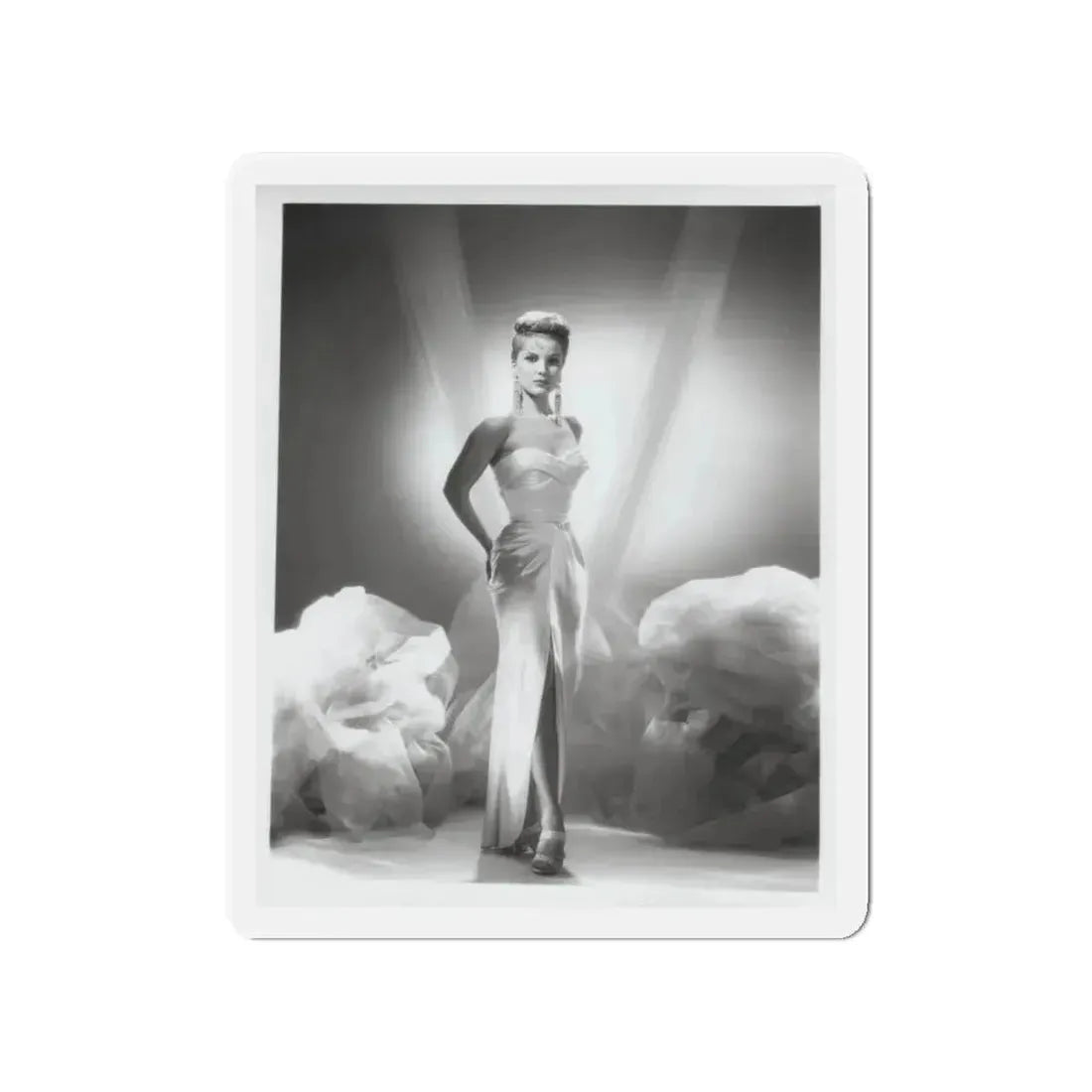 Debra Paget #616 - 8x10 B&W Full Body Glamour Promo Photo circa 50's (Vintage Female Icon) Refrigerator Magnet 4 Inch Die-Cut - The Sticker Space