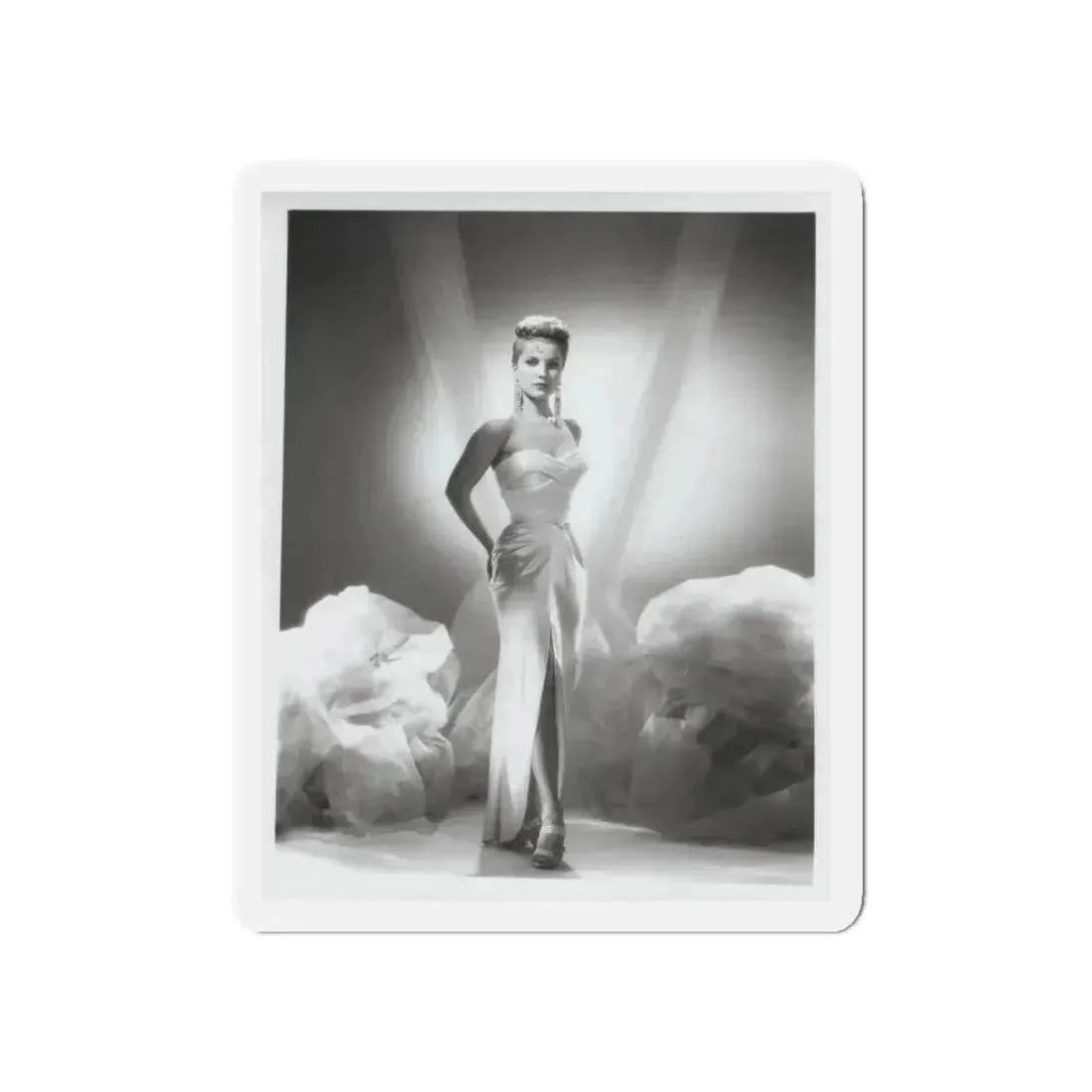 Debra Paget #616 - 8x10 B&W Full Body Glamour Promo Photo circa 50's (Vintage Female Icon) Refrigerator Magnet 5 Inch Die-Cut - The Sticker Space