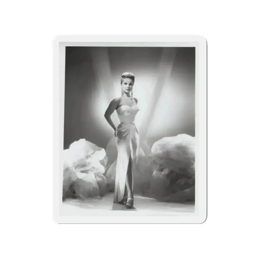 Debra Paget #616 - 8x10 B&W Full Body Glamour Promo Photo circa 50's (Vintage Female Icon) Refrigerator Magnet - The Sticker Space