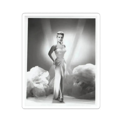 Debra Paget #616 - 8x10 B&W Full Body Glamour Promo Photo circa 50's (Vintage Female Icon) STICKER Vinyl Kiss-Cut Decal 6 Inch White - The Sticker Space