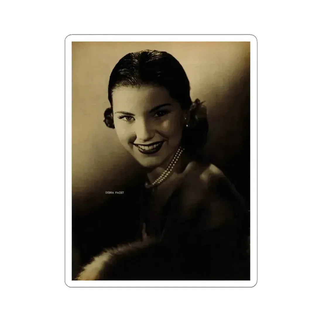 Debra Paget #657 - Magazine Page Glamour Photo Circa 1950's (Vintage Female Icon) STICKER Vinyl Kiss-Cut Decal 4 Inch White - The Sticker Space