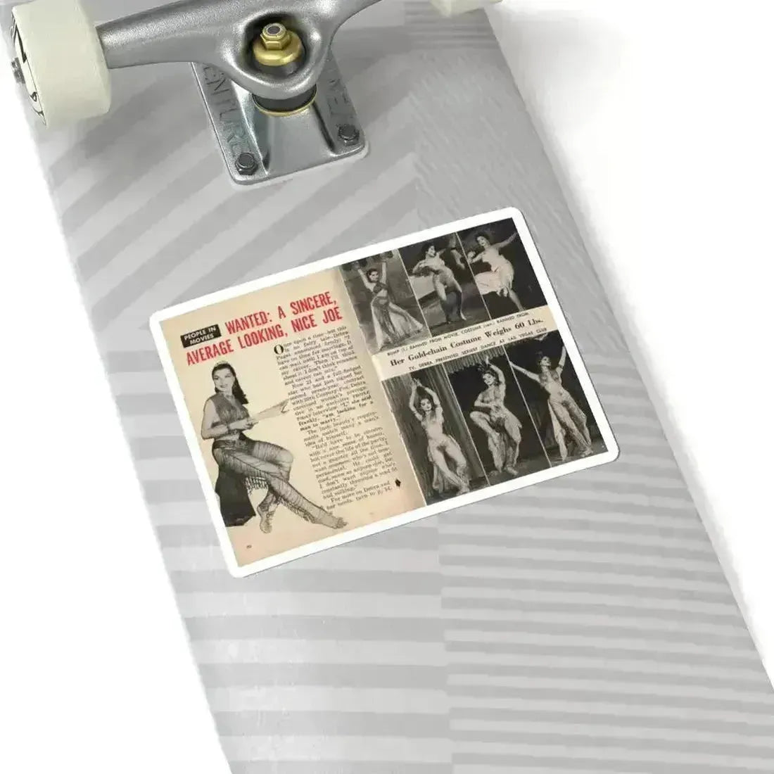 Debra Paget #675 - Pages 30-34 1rst 2 of 5 Pages featuring, Debra 7 B&W Photos, Article & Captions from People Today Pocket Mag. 1-26-55 (Vintage Female Icon) STICKER Vinyl Kiss-Cut Decal - The Sticker Space