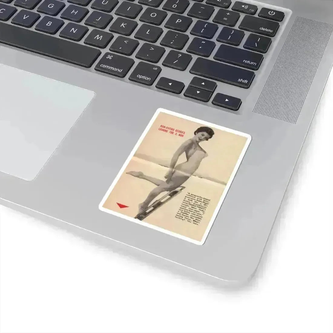 Debra Paget #676 - Pages 30-34 Pages 3 & 4 of 5 Pages featuring, Debra 1 B&W Centerfold Photo & Caption from People Today Pocket Mag. 1-26-55 (Vintage Female Icon) STICKER Vinyl Kiss-Cut Decal - The Sticker Space