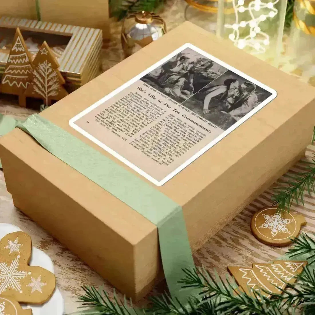 Debra Paget #677 - Pages 30-34 Pages 5 of 5 featuring, Debra 2 B&W Movie Photos, Caption & Article from People Today Pocket Mag. 1-26-55 (Vintage Female Icon) STICKER Vinyl Kiss-Cut Decal - The Sticker Space