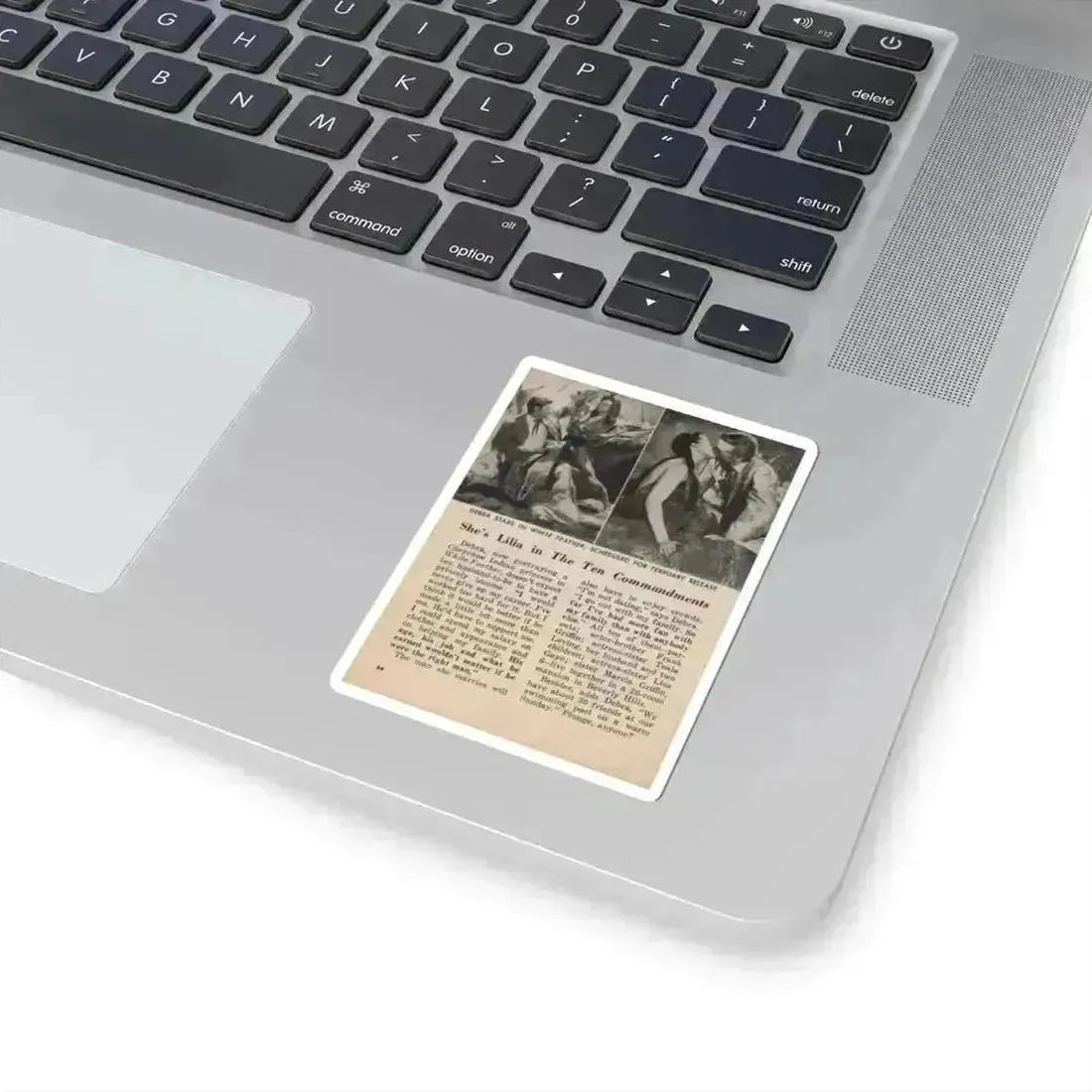 Debra Paget #677 - Pages 30-34 Pages 5 of 5 featuring, Debra 2 B&W Movie Photos, Caption & Article from People Today Pocket Mag. 1-26-55 (Vintage Female Icon) STICKER Vinyl Kiss-Cut Decal - The Sticker Space