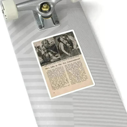 Debra Paget #677 - Pages 30-34 Pages 5 of 5 featuring, Debra 2 B&W Movie Photos, Caption & Article from People Today Pocket Mag. 1-26-55 (Vintage Female Icon) STICKER Vinyl Kiss-Cut Decal - The Sticker Space