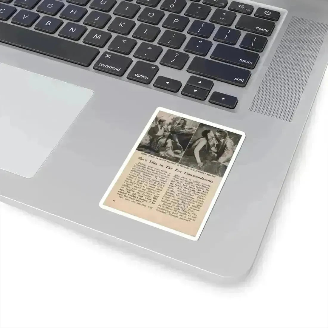 Debra Paget #677 - Pages 30-34 Pages 5 of 5 featuring, Debra 2 B&W Movie Photos, Caption & Article from People Today Pocket Mag. 1-26-55 (Vintage Female Icon) STICKER Vinyl Kiss-Cut Decal - The Sticker Space