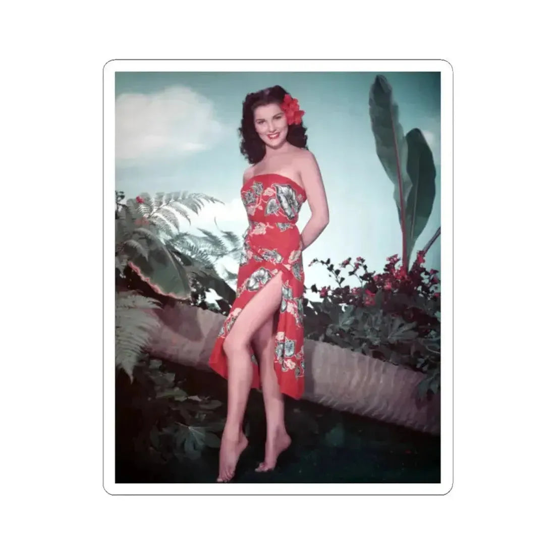 Debra Paget #760 - Bird Of Paradise (Vintage Female Icon) STICKER Vinyl Kiss-Cut Decal 2 Inch White - The Sticker Space