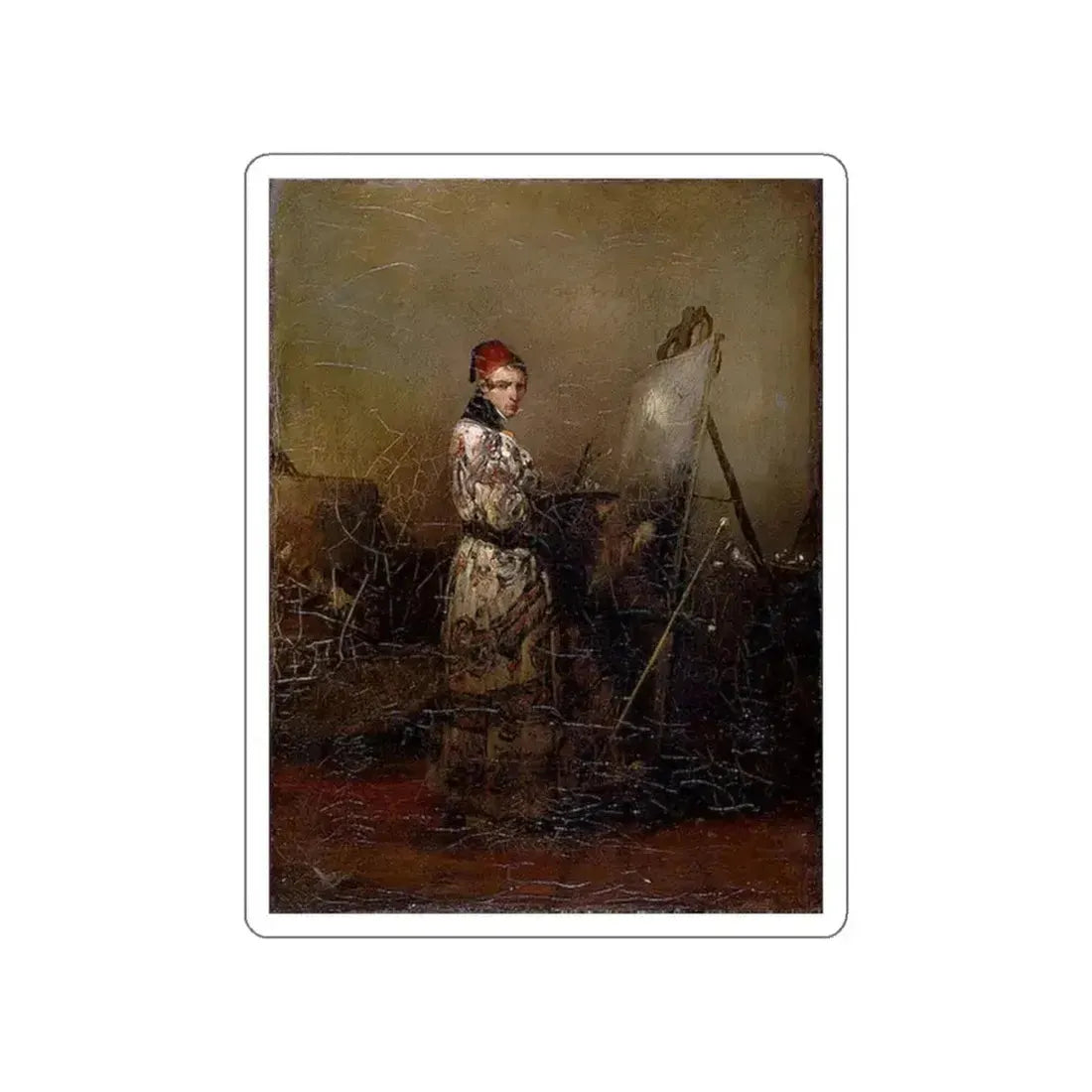 DECAMPS, Alexandre Gabriel - Self Portrait (Artwork) STICKER Vinyl Die-Cut Decal - The Sticker Space