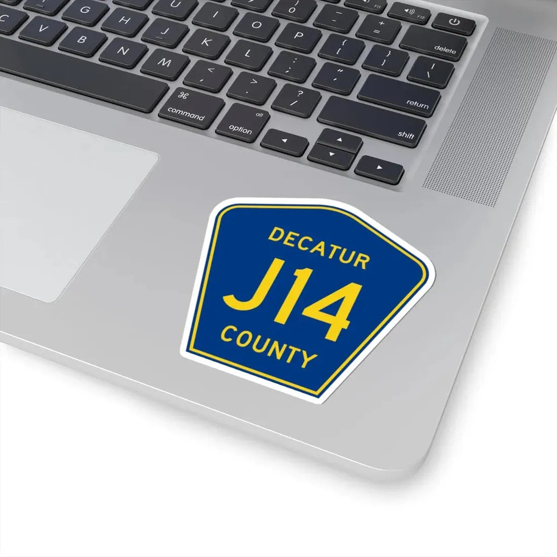 Decatur County Route J14 IA (Iowa) (Road Sign) STICKER Vinyl Kiss-Cut Decal - The Sticker Space