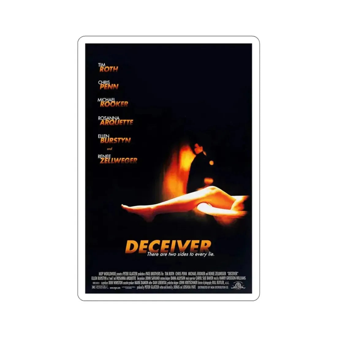 Deceiver 1998 Movie Poster STICKER Vinyl Die-Cut Decal 3 Inch - The Sticker Space
