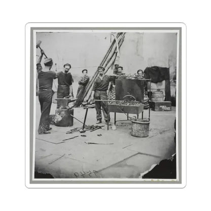 Deck of Warship (U.S. Civil War) STICKER Vinyl Kiss-Cut Decal 2 Inch White - The Sticker Space