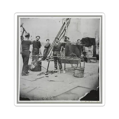 Deck of Warship (U.S. Civil War) STICKER Vinyl Kiss-Cut Decal 4 Inch White - The Sticker Space