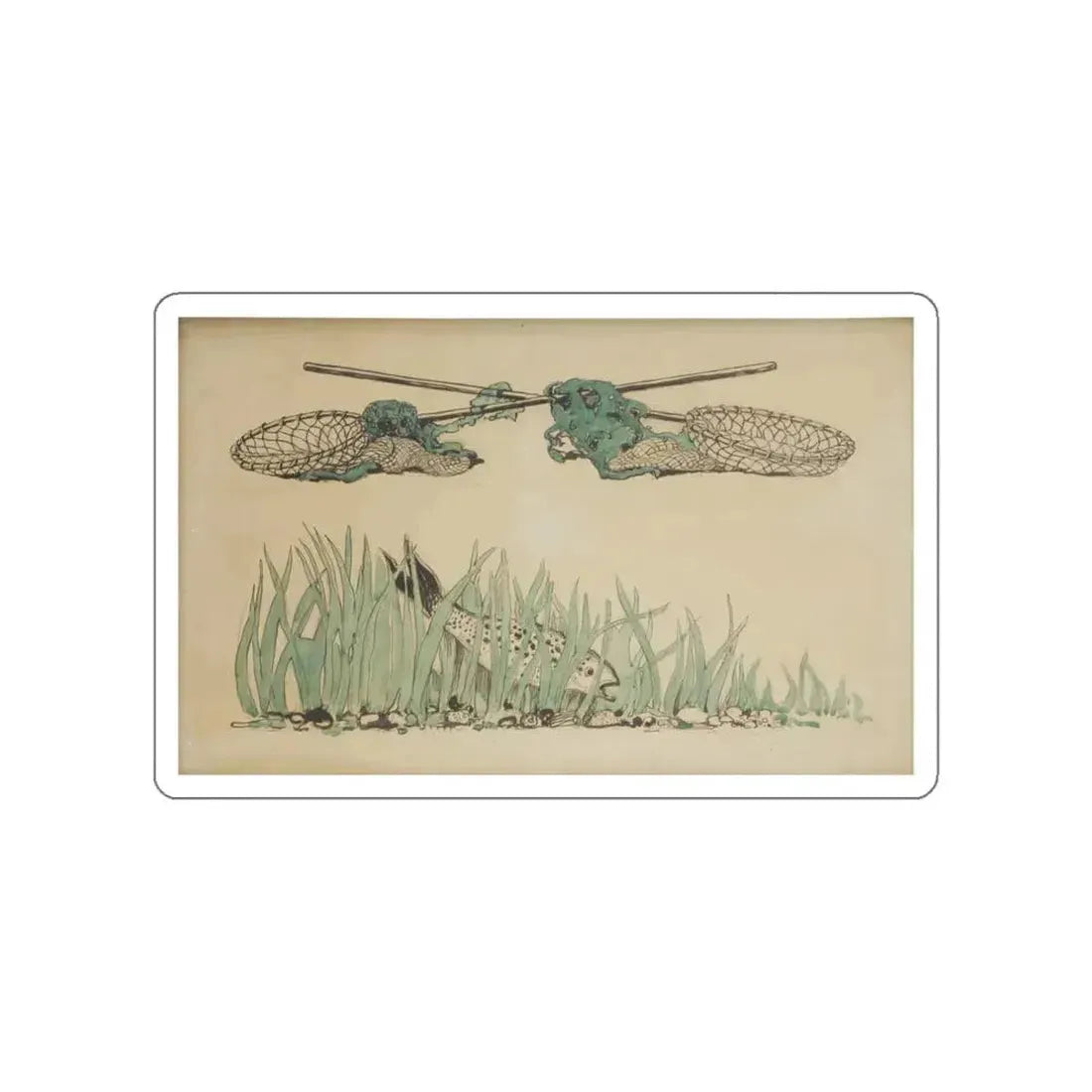 Decorations for Water Babies, book illustration (Magazine Illustration) STICKER Vinyl Die-Cut Decal White Die-Cut 3 Inch - The Sticker Space