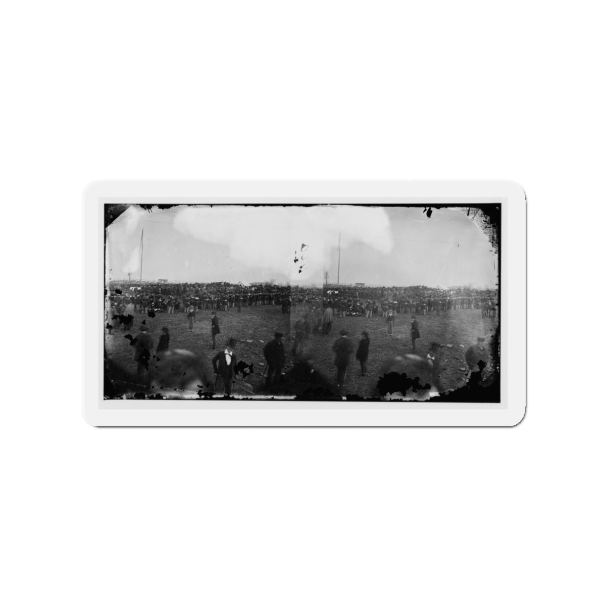 Dedication Ceremonies At The Soldiers' National Cemetery, Gettysburg, Pennsylvania(3) (U.S. Civil War) Refrigerator Magnet-3" x 3"-The Sticker Space