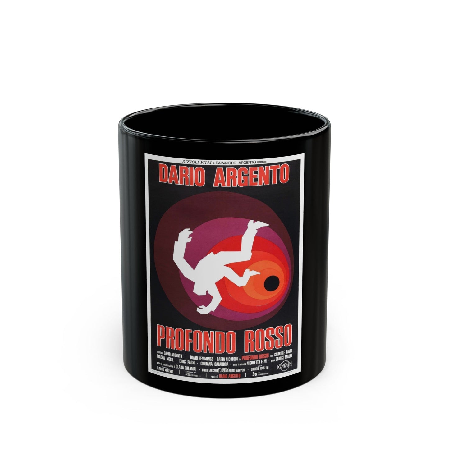 DEEP RED 1975 Movie Poster - Black Coffee Mug-11oz-The Sticker Space