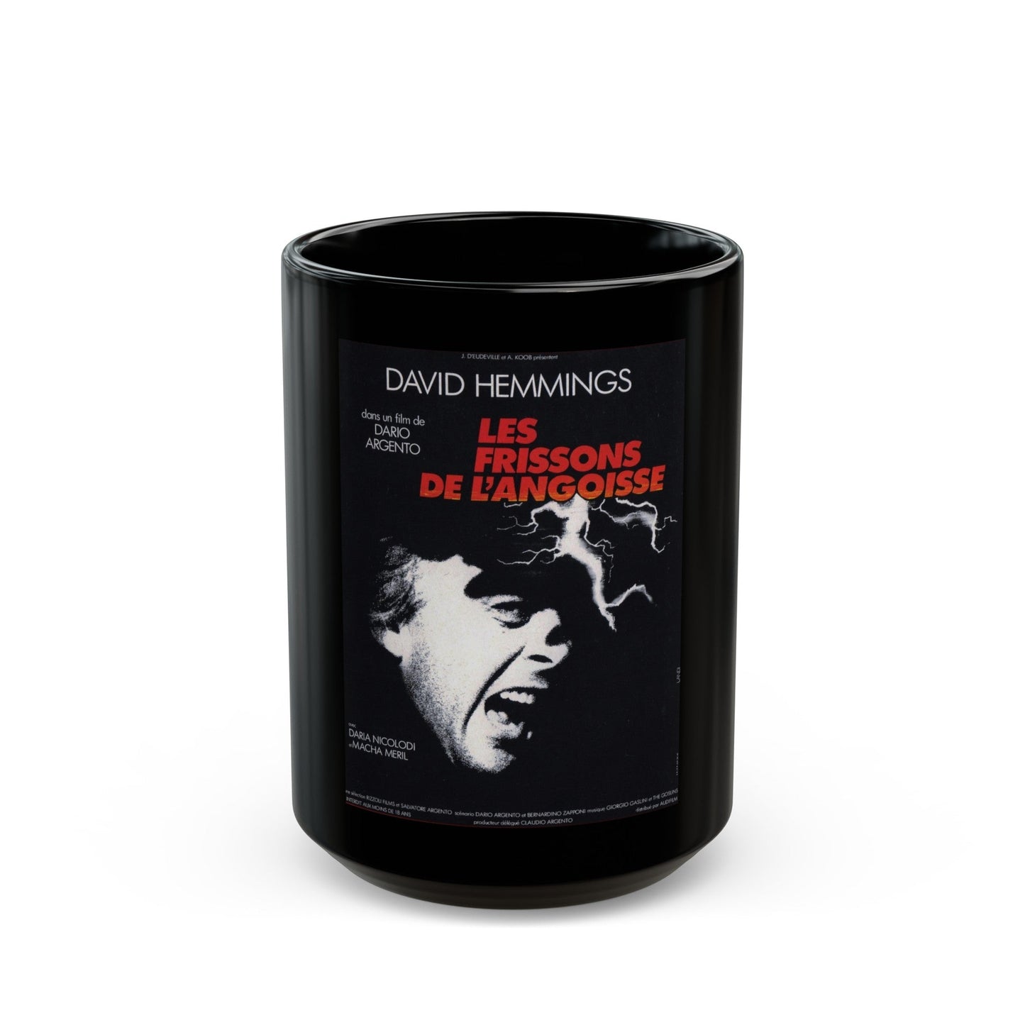 DEEP RED (FRENCH) 1975 Movie Poster - Black Coffee Mug-15oz-The Sticker Space