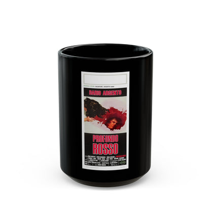 DEEP RED (ITALIAN) 1975 Movie Poster - Black Coffee Mug-15oz-The Sticker Space