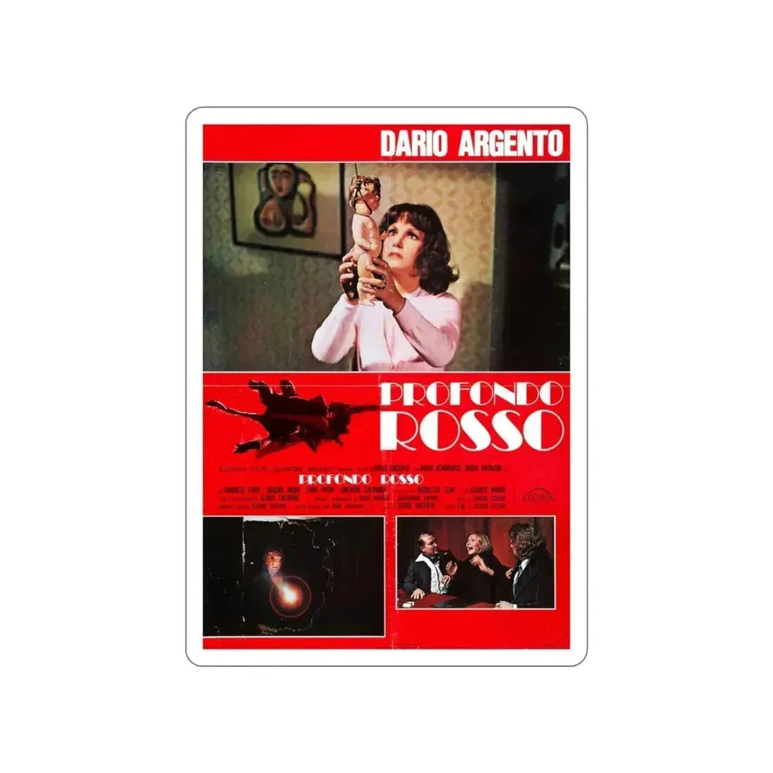 DEEP RED (ITALIAN) 2 1975 Movie Poster STICKER Vinyl Die-Cut Decal 3 Inch - The Sticker Space