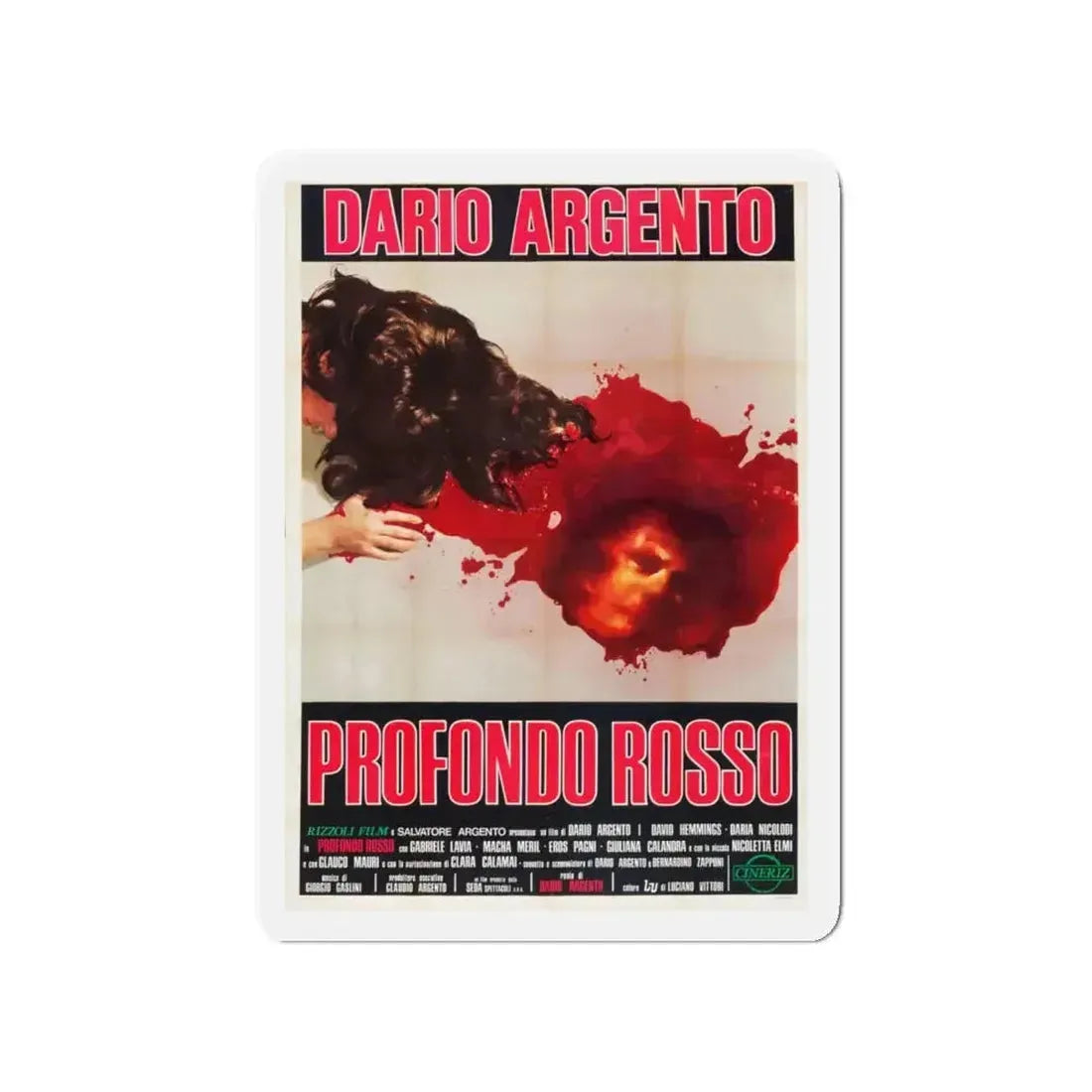 DEEP RED (ITALIAN) 3 1975 Movie Poster - Refrigerator Magnet - The Sticker Space