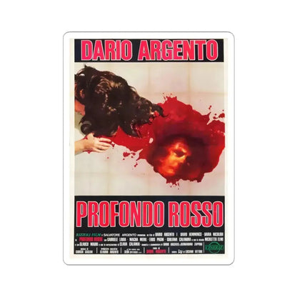 DEEP RED (ITALIAN) 3 1975 Movie Poster - STICKER Vinyl Kiss-Cut Decal 3 Inch White - The Sticker Space