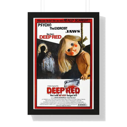 DEEP RED (PROFONDO ROSSO) 1975 - Framed Movie Poster 16″ x 24″ Black - The Sticker Space