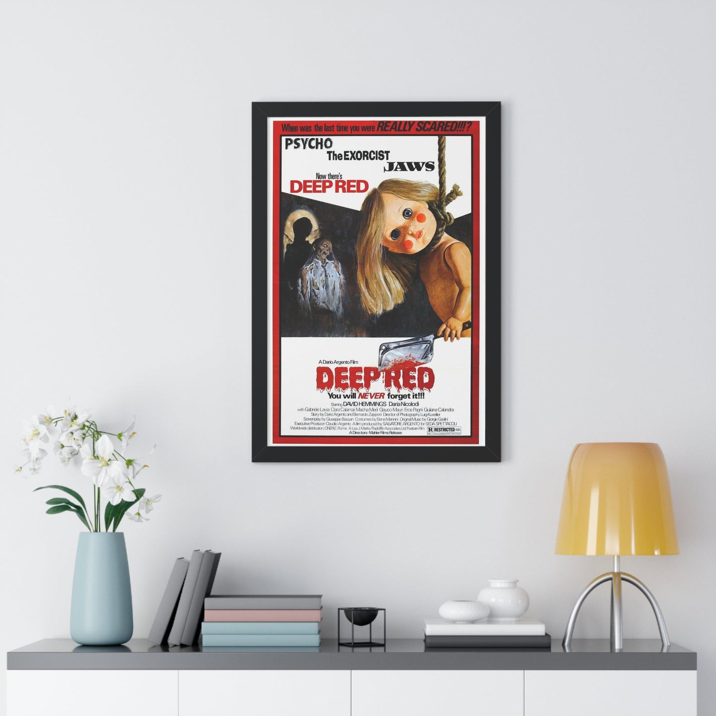 DEEP RED (PROFONDO ROSSO) 1975 - Framed Movie Poster-The Sticker Space