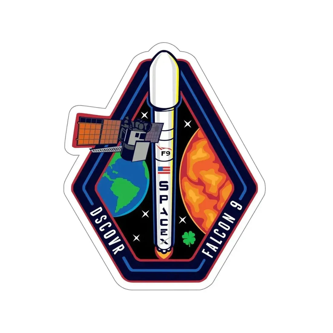 Deep Space Climate Observatory Falcon 9 CASSIOPE (SpaceX) STICKER Vinyl Die-Cut Decal - The Sticker Space