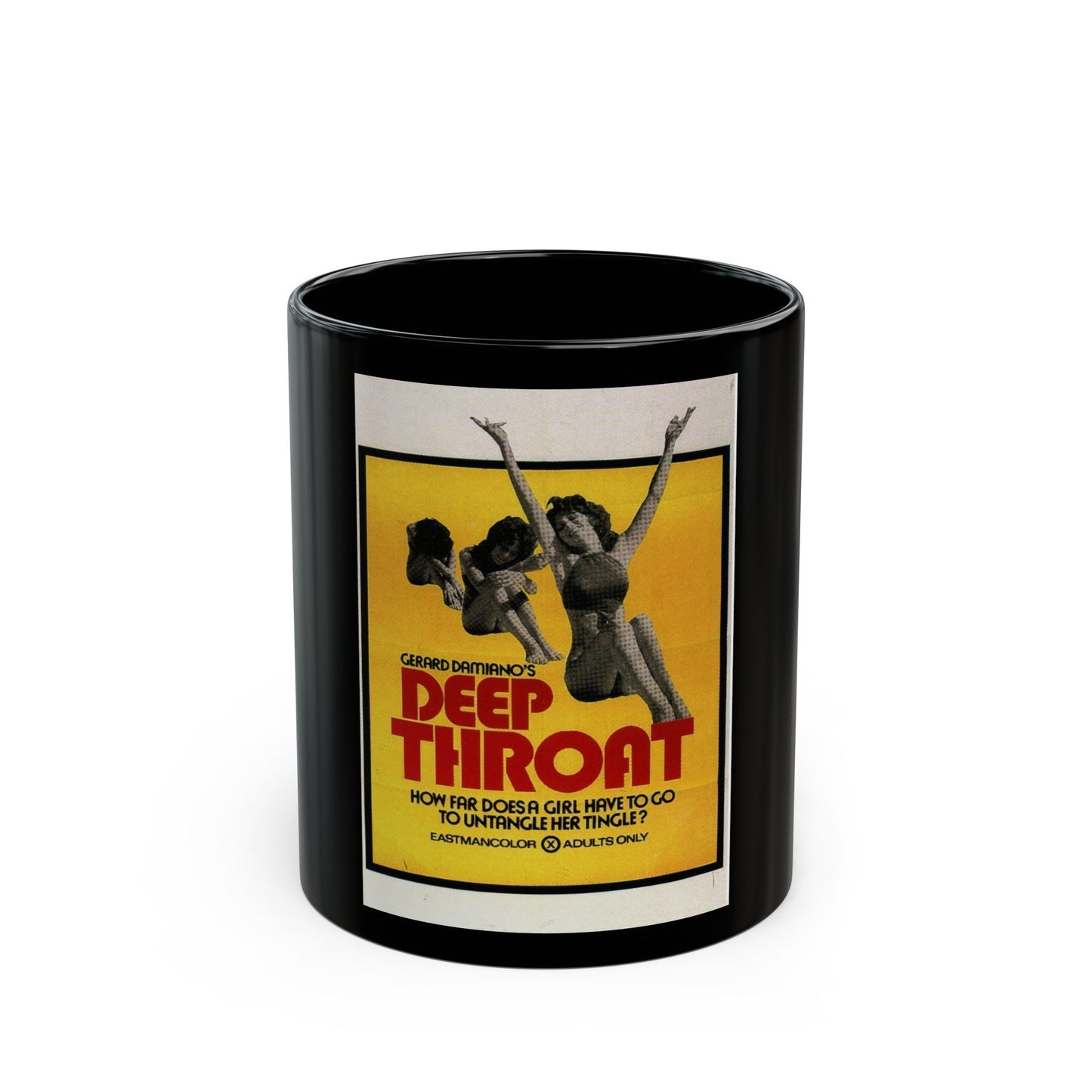 DEEP THROAT (2) 1972 Movie Poster - Black Coffee Mug-11oz-The Sticker Space