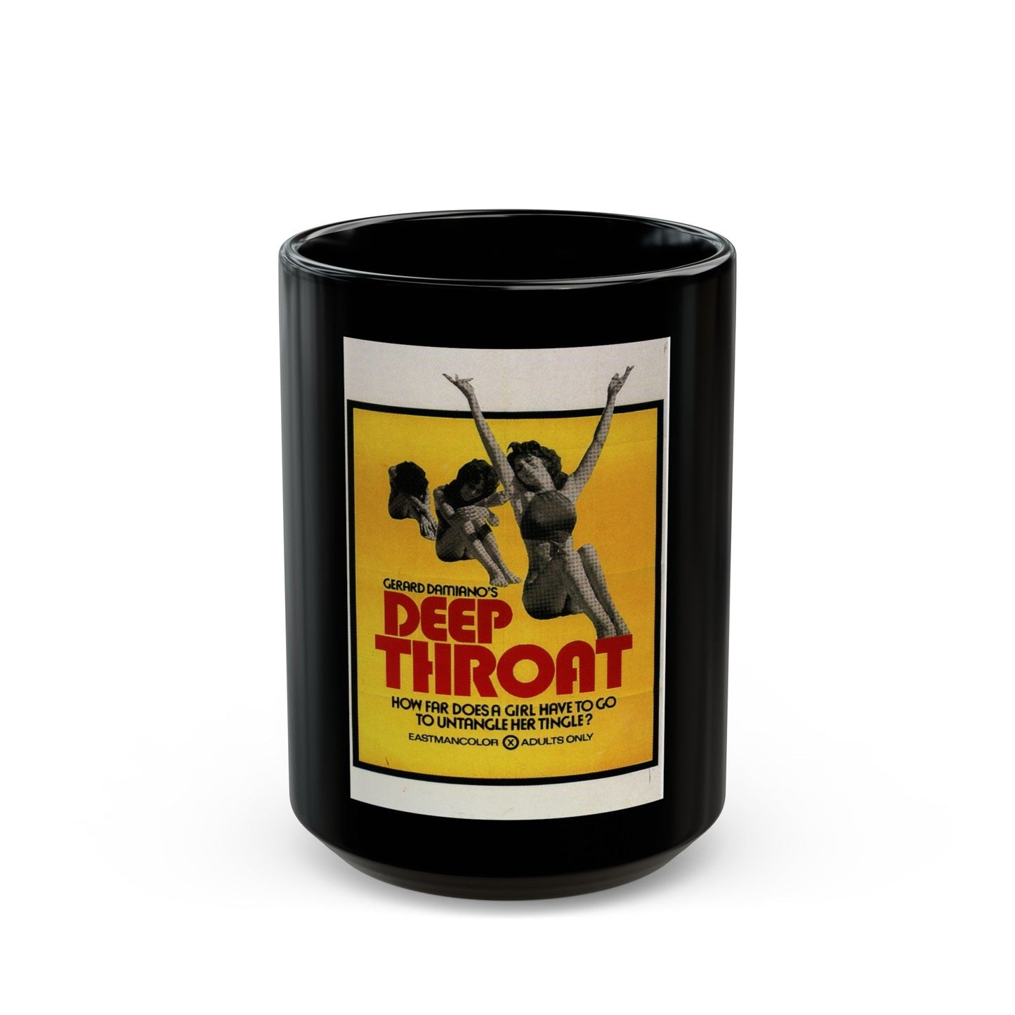 DEEP THROAT (2) 1972 Movie Poster - Black Coffee Mug-15oz-The Sticker Space