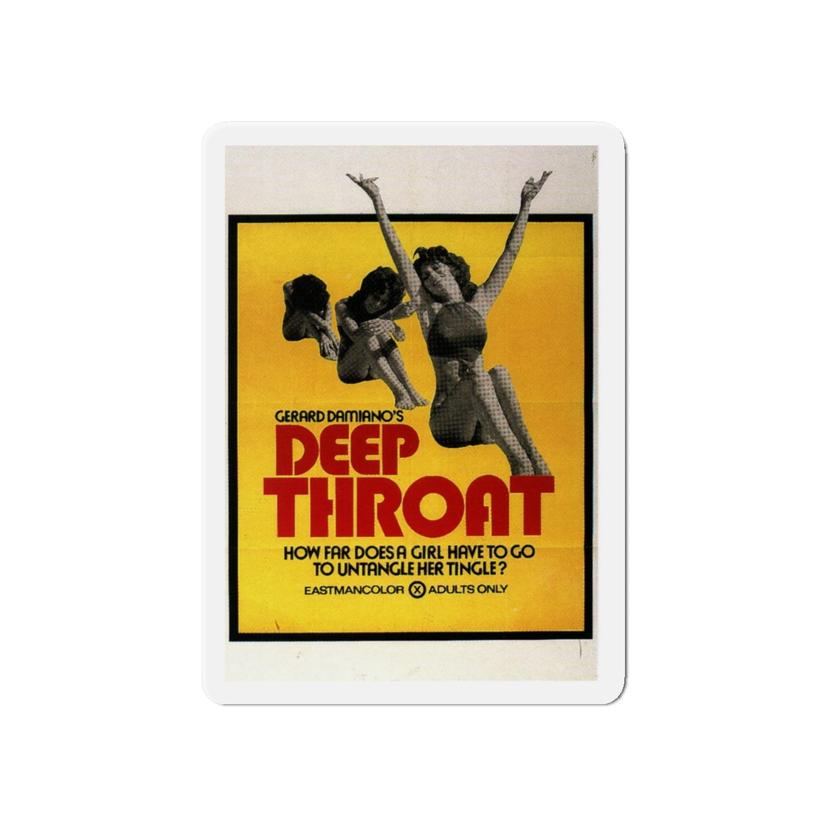 DEEP THROAT (2) 1972 Movie Poster - Die-Cut Magnet-6 × 6"-The Sticker Space