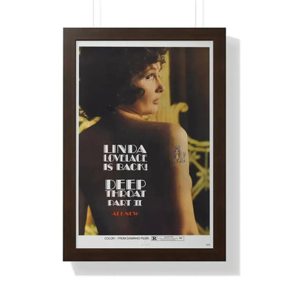 DEEP THROAT PART II 1974 - Framed Movie Poster 16″ x 24″ Walnut - The Sticker Space