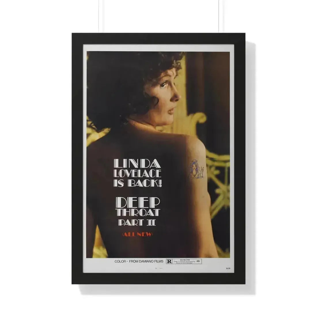 DEEP THROAT PART II 1974 - Framed Movie Poster - The Sticker Space