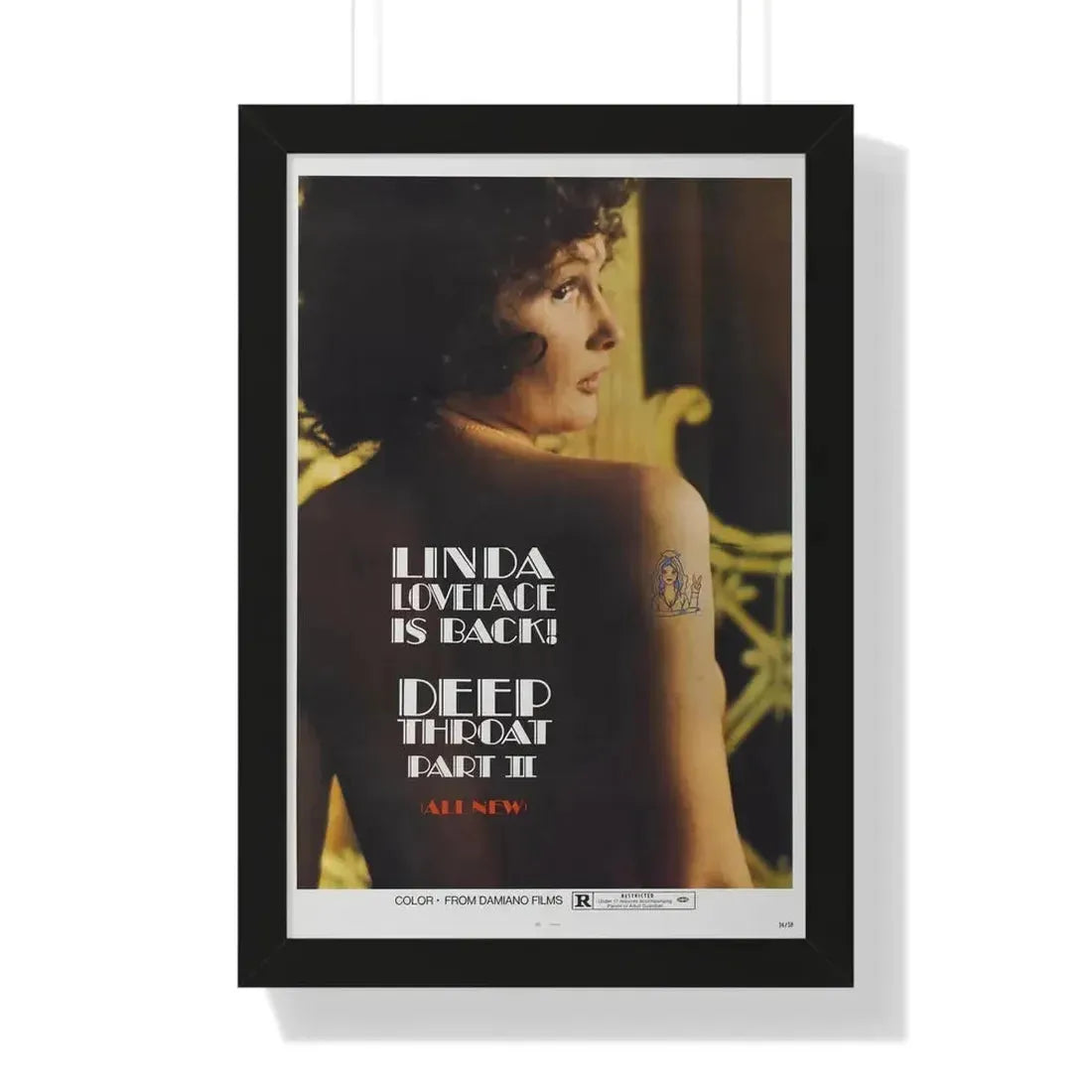 DEEP THROAT PART II 1974 - Framed Movie Poster - The Sticker Space