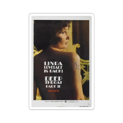 DEEP THROAT PART II 1974 Movie Poster - STICKER Vinyl Kiss-Cut Decal 4 Inch White - The Sticker Space