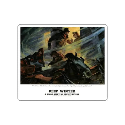 Deep Winter, 1943 (Magazine Illustration) STICKER Vinyl Die-Cut Decal - The Sticker Space